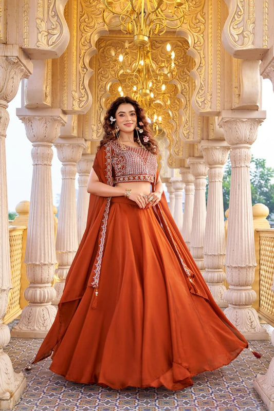 heavy embroidered wedding lehenga