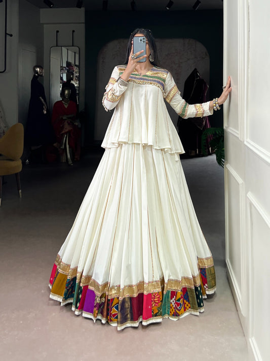 Navratri Lehenga Choli 2025 in Pure Rayon – Multi Patch Work & Gota Patti