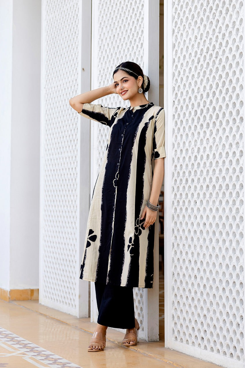 Ankle-Length Pants with A-line Kurti – Trendy Outfit