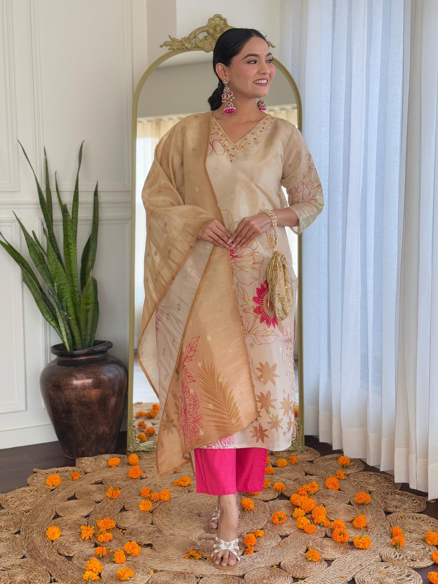 Designer Embroidered Kurti Set for Women