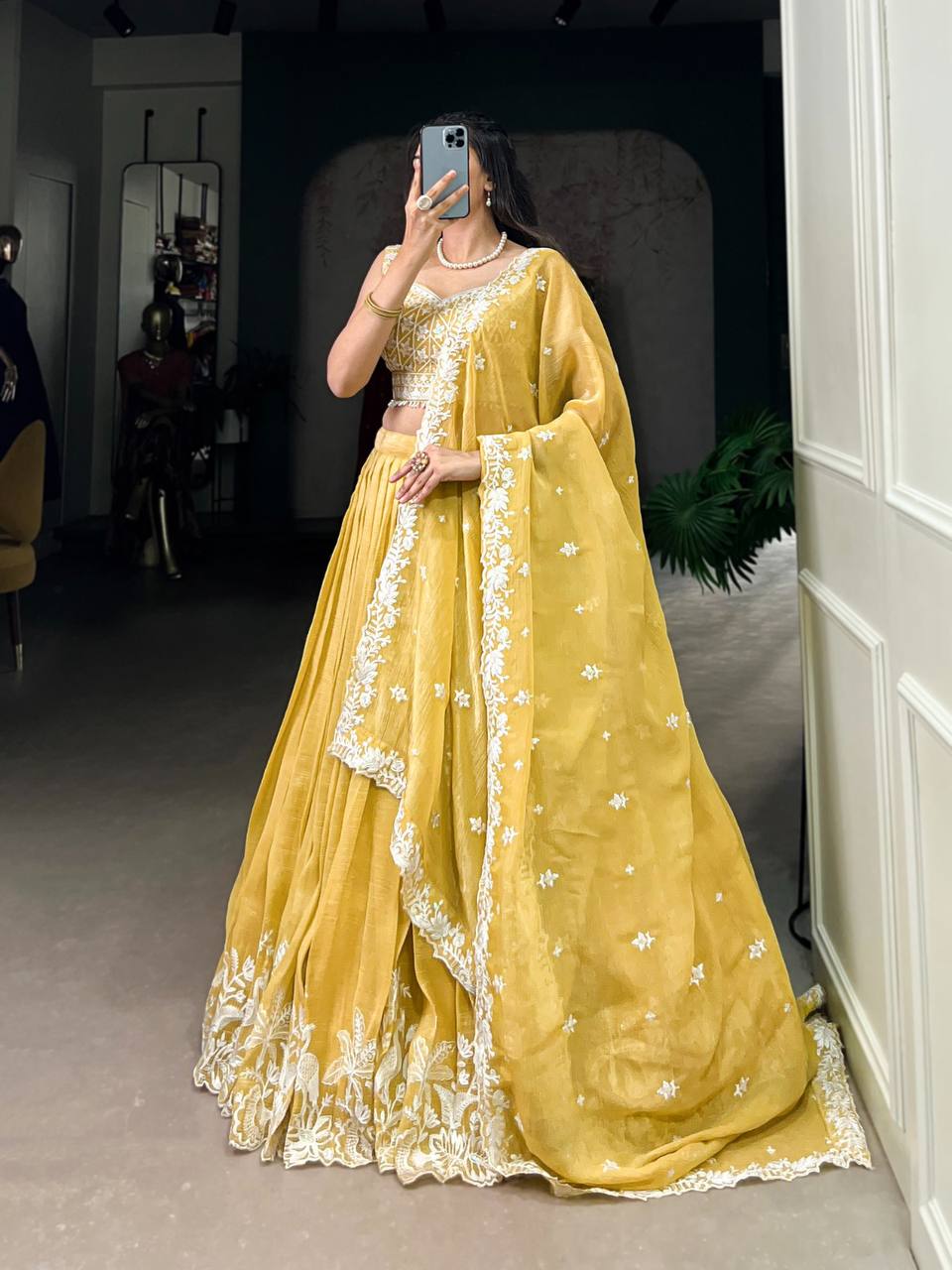 Golden Glow Gold Crush Lehenga – Wedding Collection