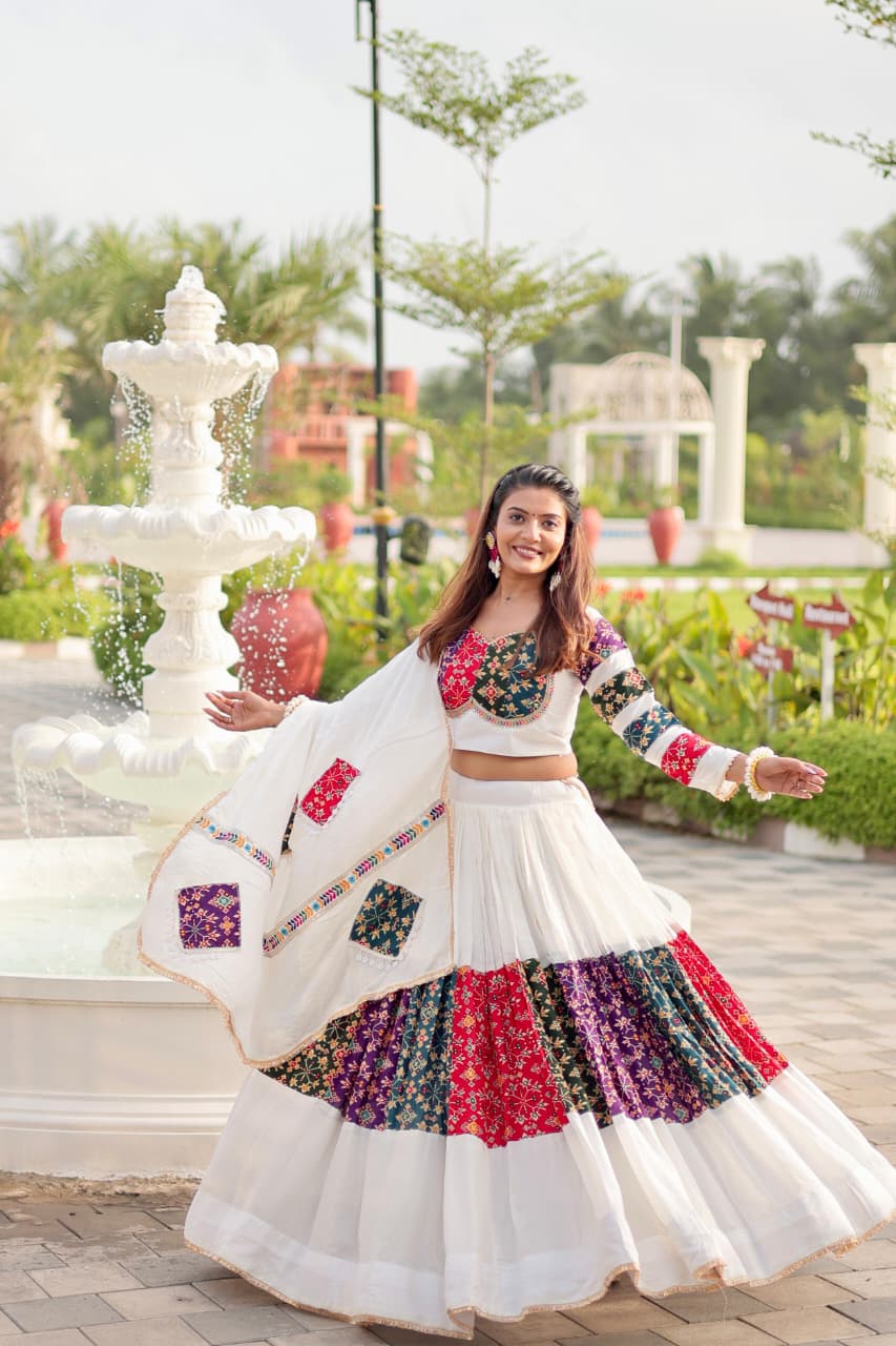 6-meter flair multicolor lehenga choli online