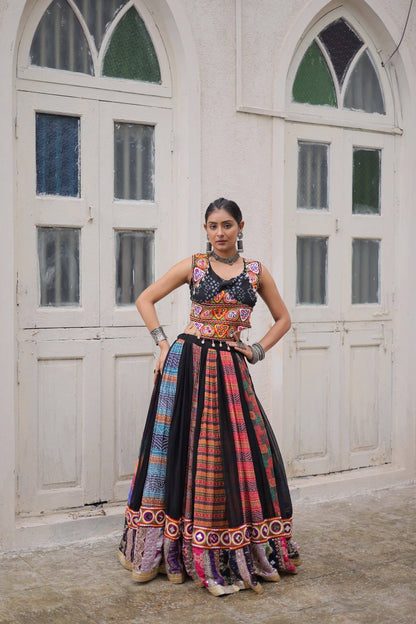 Navratri Lehenga Choli 2025 – Georgette Gamthi Embroidered Set