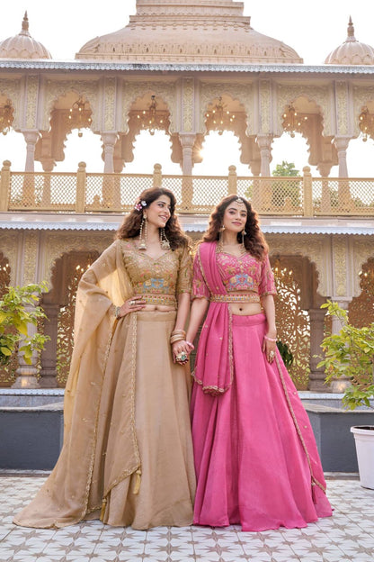 bridal crunchy silk lehenga