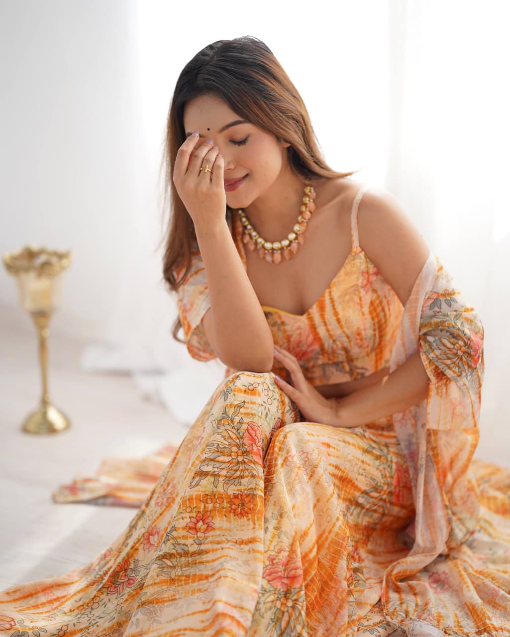 fox georgette palazzo set