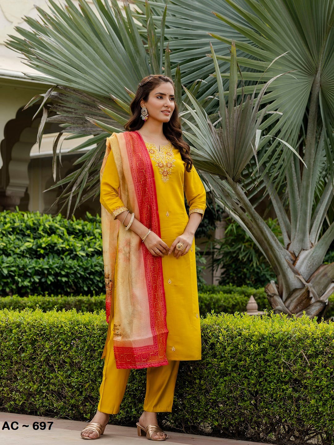Women’s Rayon Embroidered Kurti Set Ready to Wear