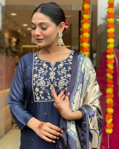 Sequence Work Chanderi Kurta for Women