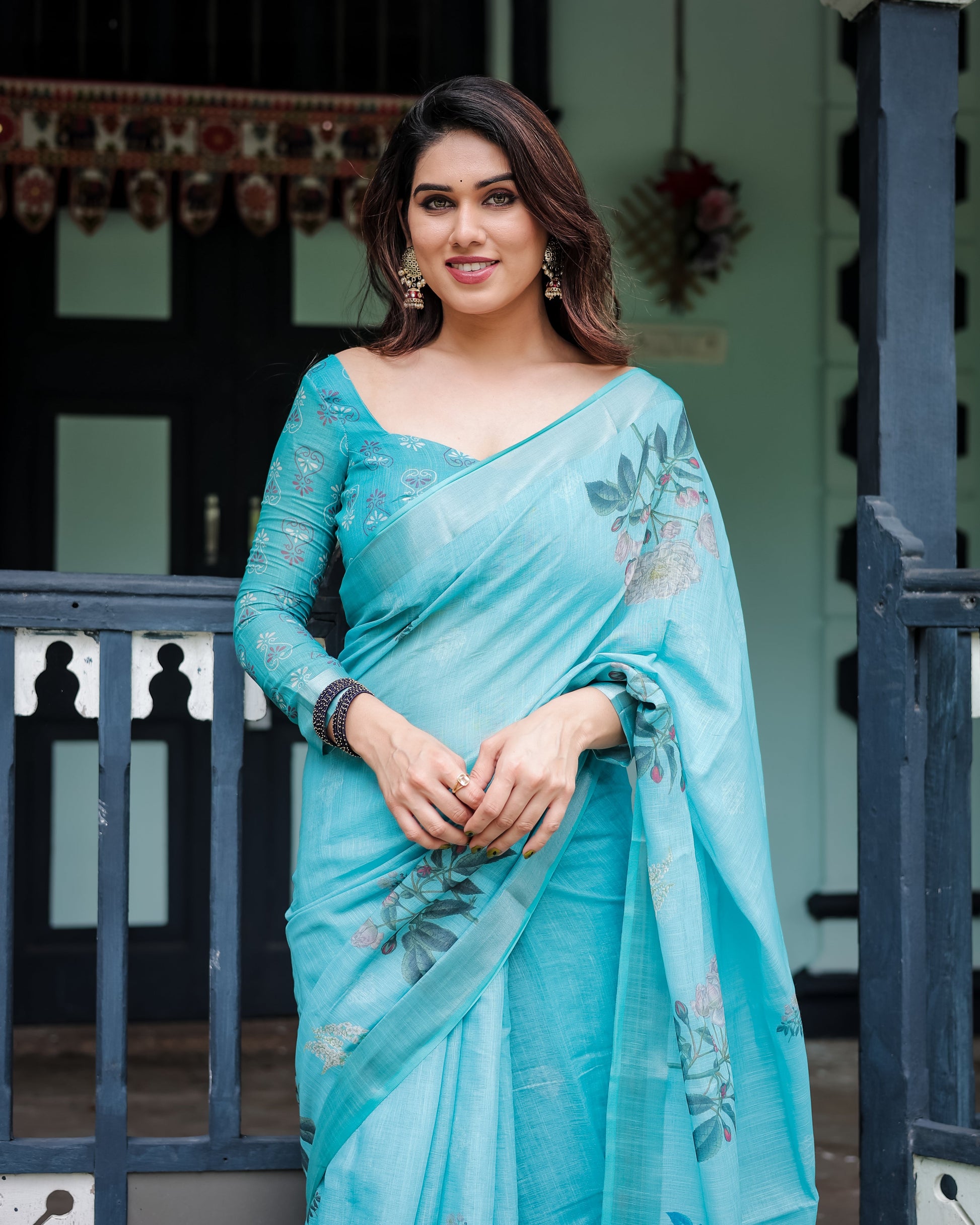 pure linen saree high quality - Tijori threads