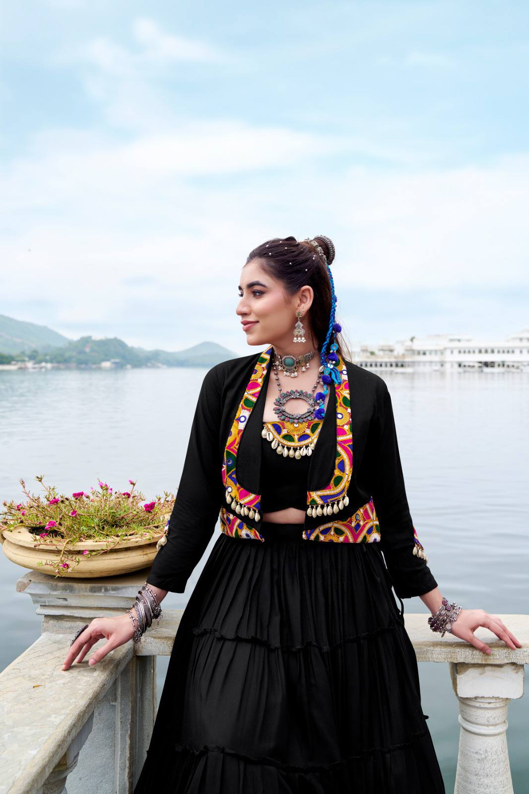 Navratri Lehenga Choli 2025 – Rayon Mirror Work Lehenga