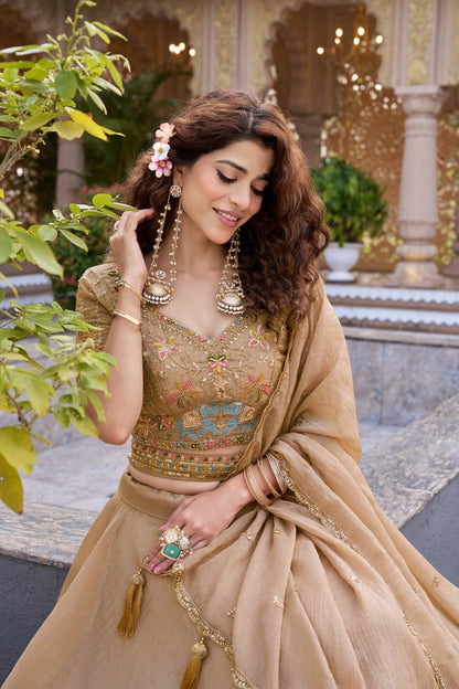 bridal crunchy silk lehenga