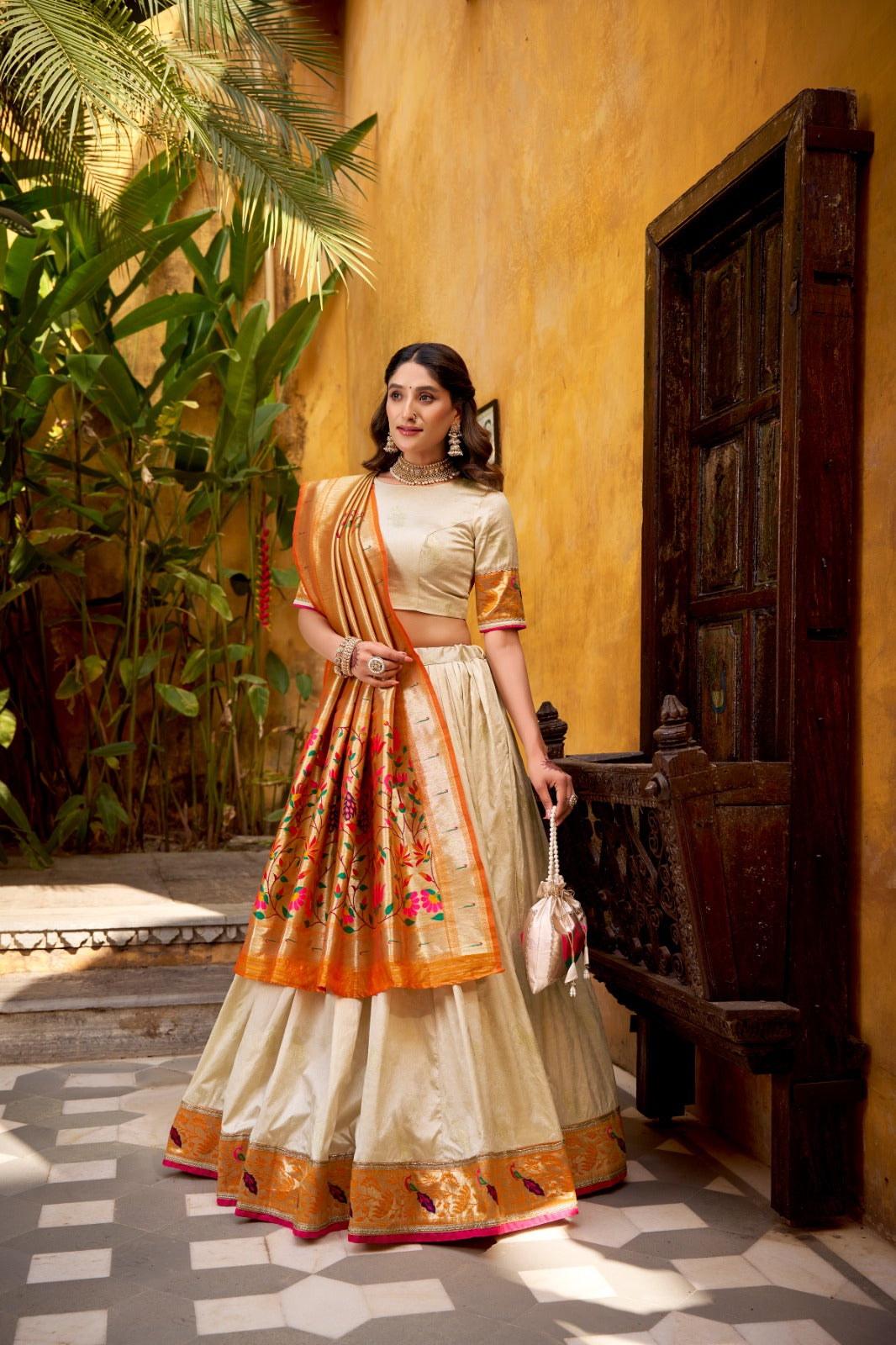 paithani silk lehenga with dupatta