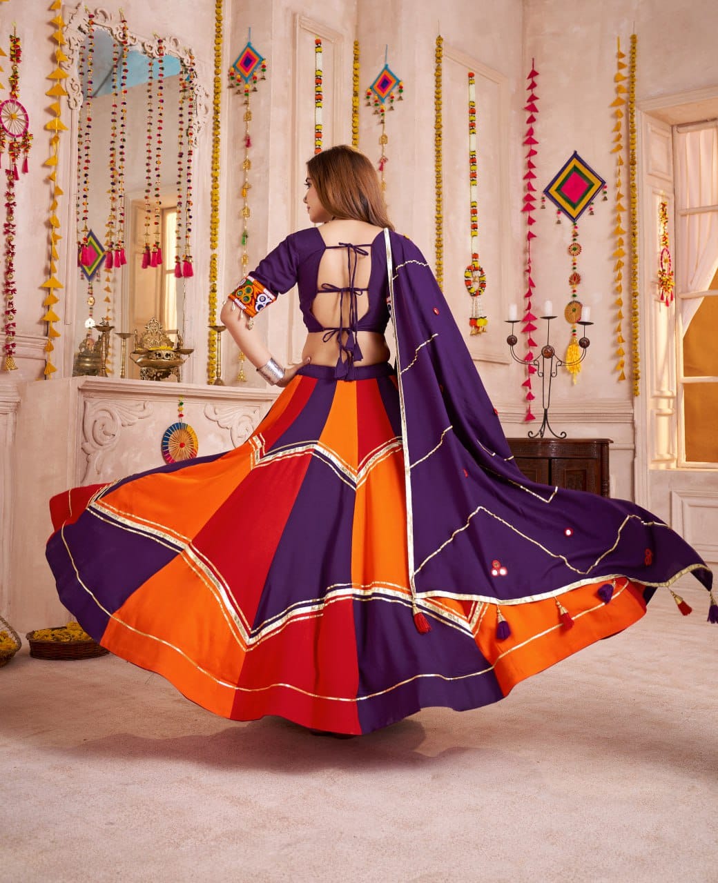 Festive Lehenga Choli with 8 meter flair and dupatta