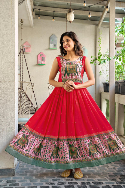 Traditional Anarkali Gown for Garba and Navratri Functions