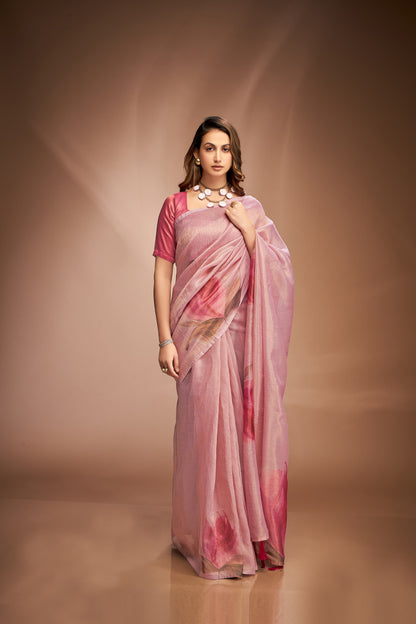 Kala Jamun Royal Queen Zari Crushed Tissue Saree with luxurious fabric and intricate detailing