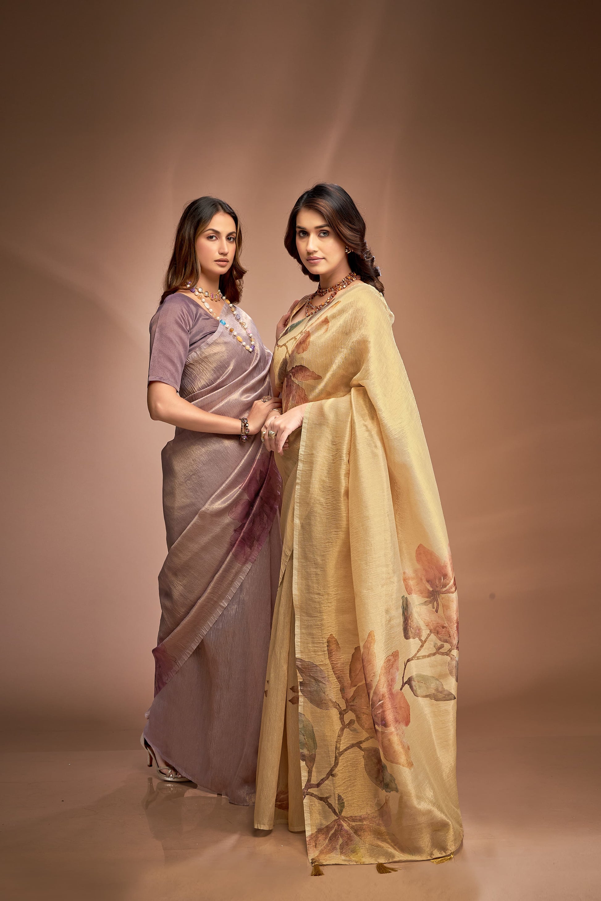 Kala Jamun Royal Queen Zari Crushed Tissue Saree with luxurious fabric and intricate detailing