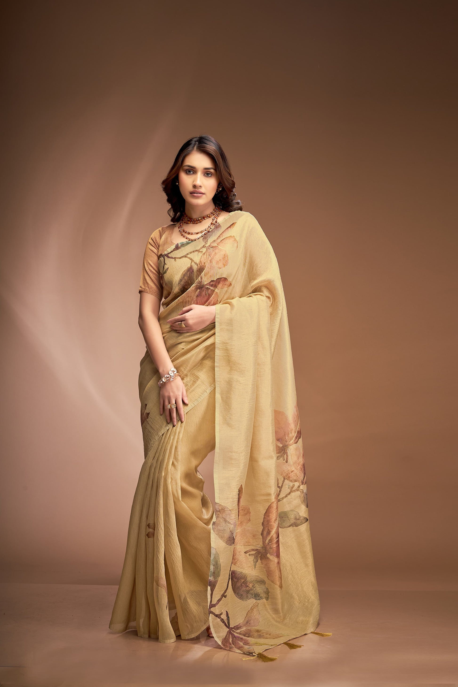 Kala Jamun Royal Queen Zari Crushed Tissue Saree with luxurious fabric and intricate detailing