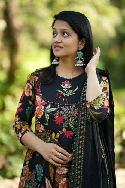 Cotton Anarkali Suit with Mul Cotton Dupatta – Styled Look