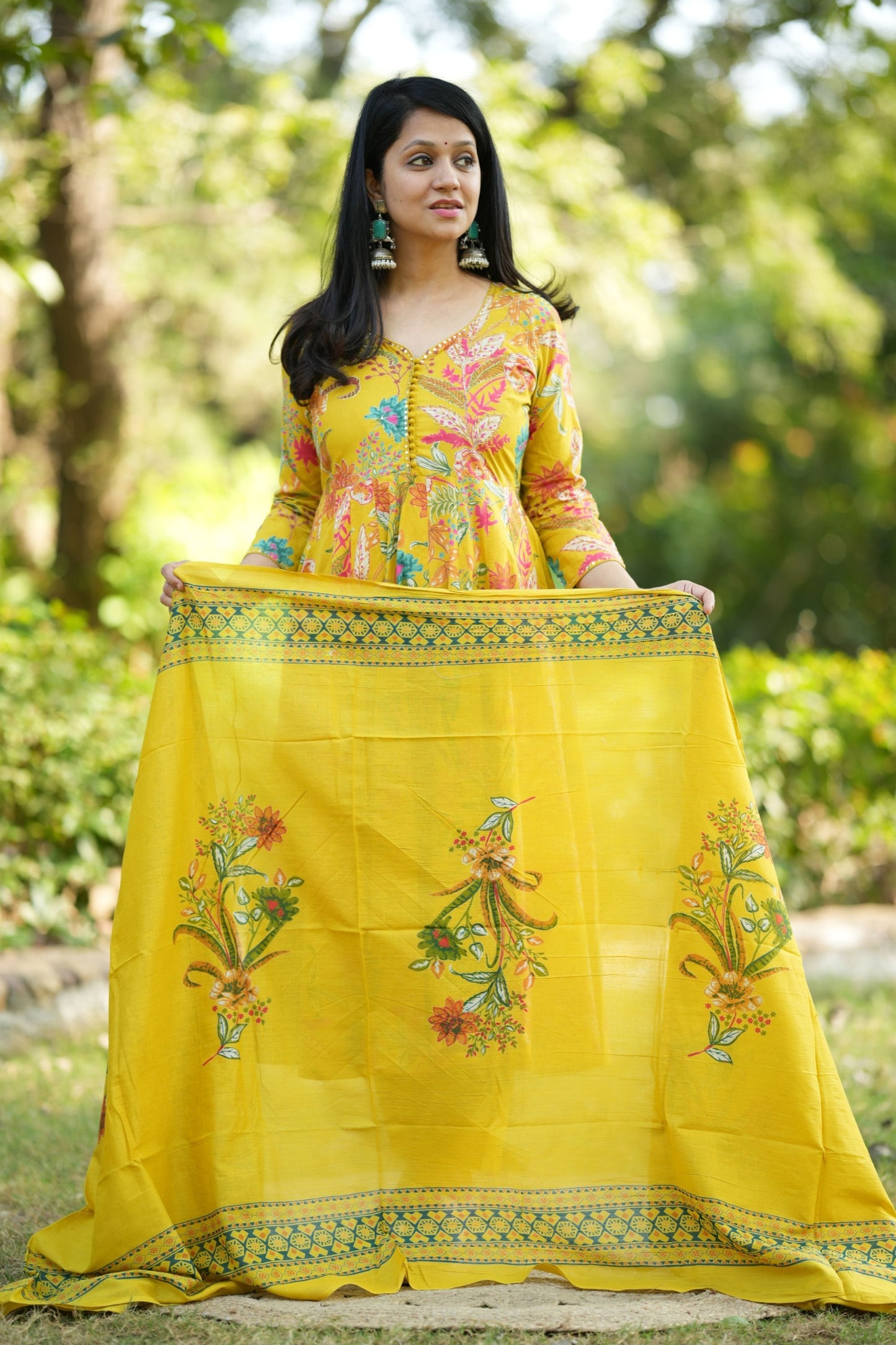 Lightweight Cotton Anarkali with Mul Dupatta – Styled Look