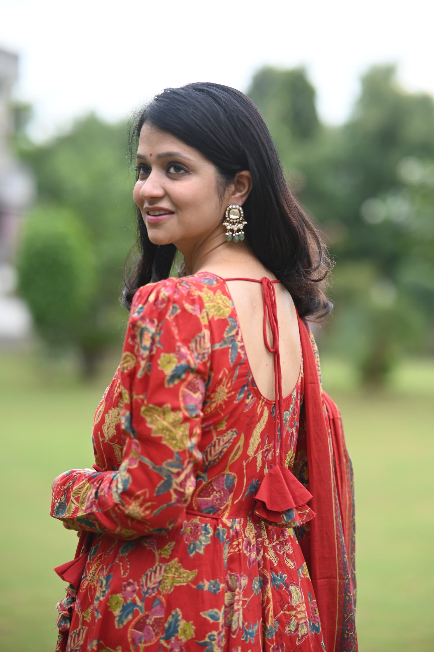 Festive Floral Anarkali Set for Women – Styled Look