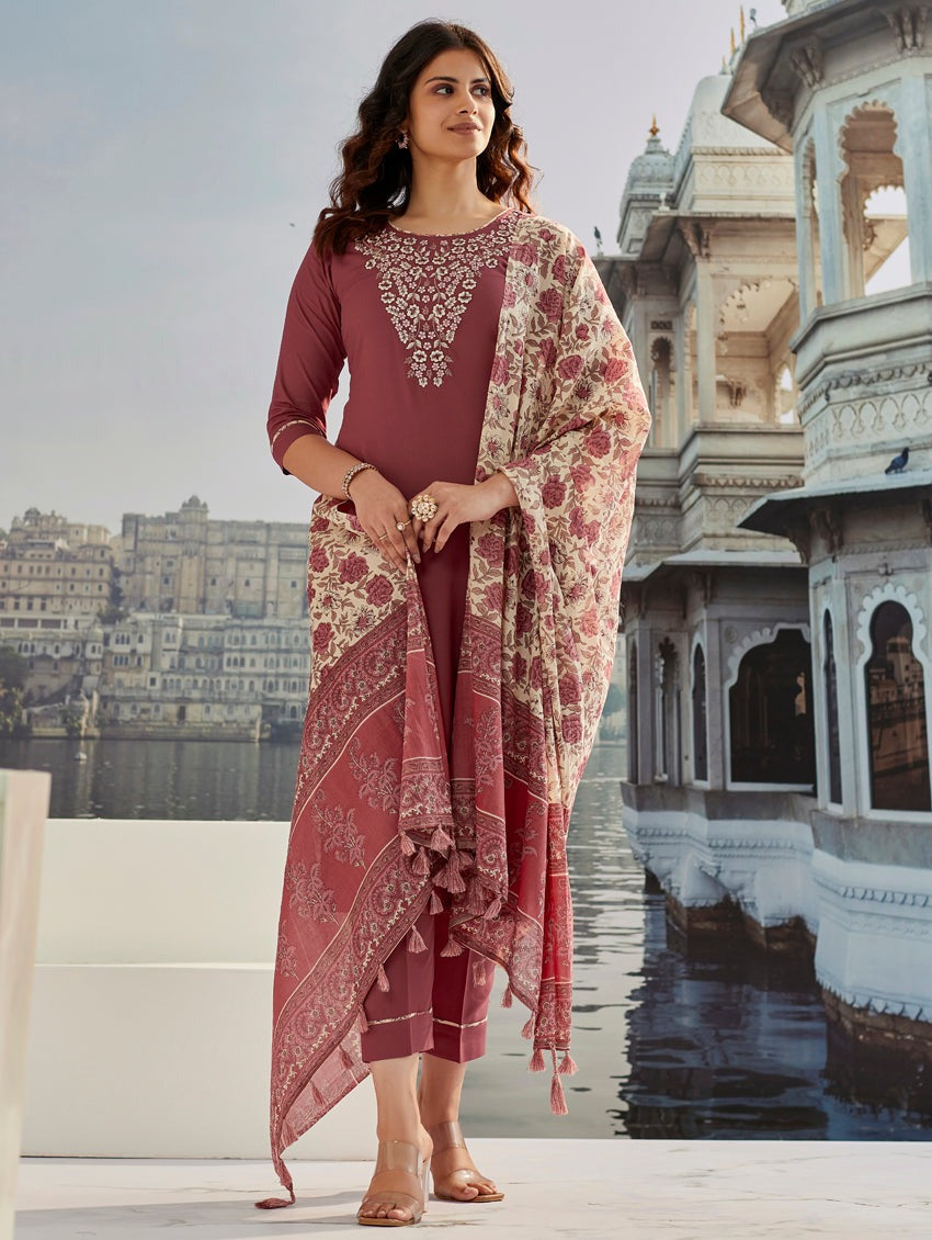 Chanderi Cotton Dupatta with Tassels