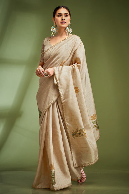 Hand-Touched Work Saree with Designer Blouse