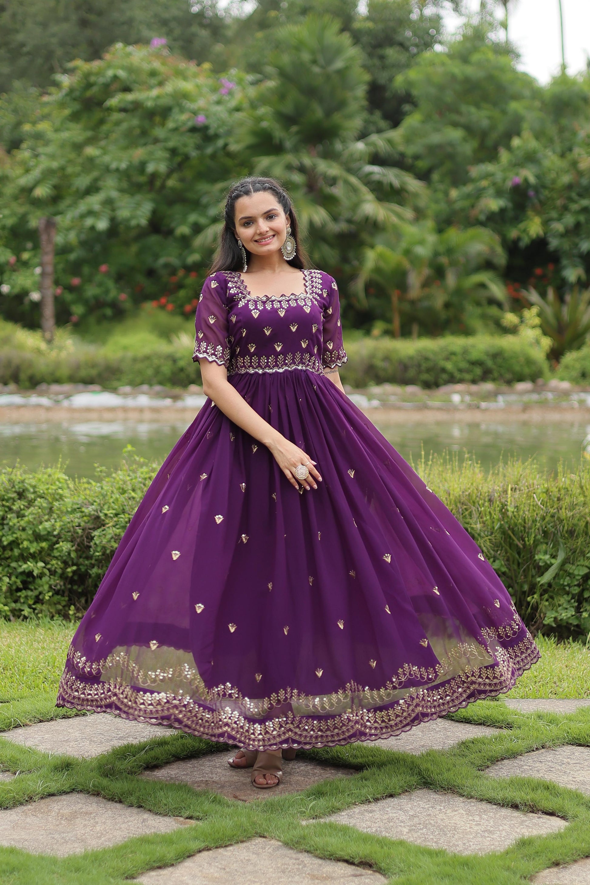 Elegant Festive Wear Gown – Styled Look