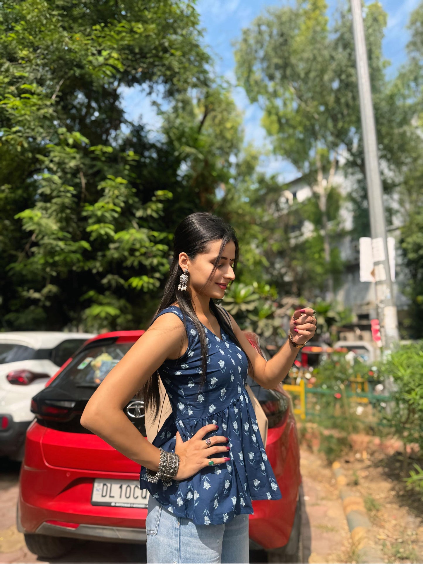  Ocean Short Peplum Kurti Top – Ethnic Wear for Women