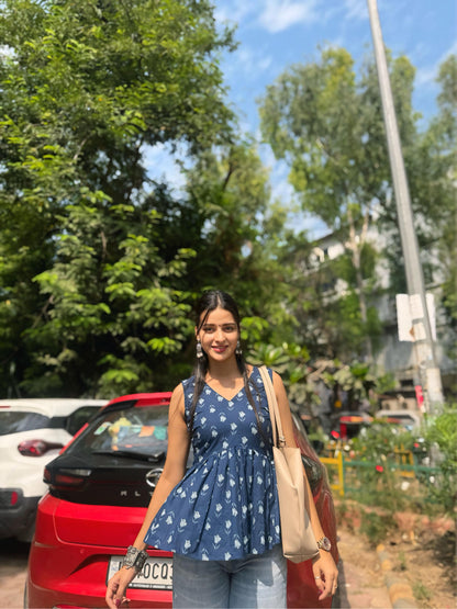  Ocean Short Peplum Kurti Top – Ethnic Wear for Women