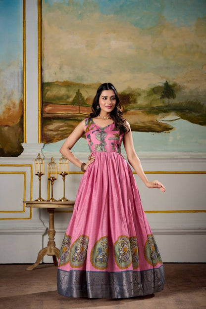 Elegant Festive Gown with Koti – Styled Look