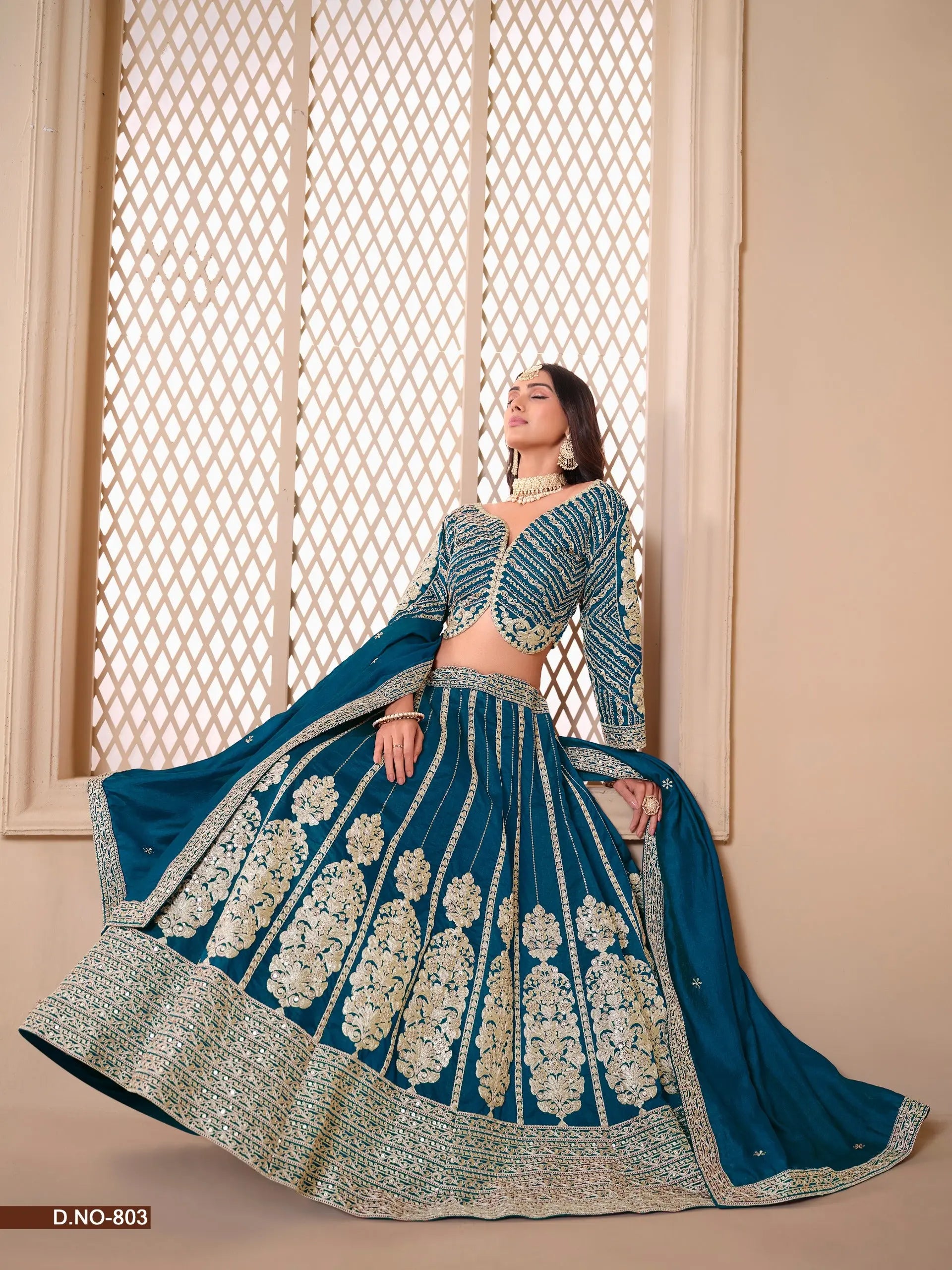 Mehvish Vol 8 Shimmer Art Silk Lehenga Set Tijori Threads