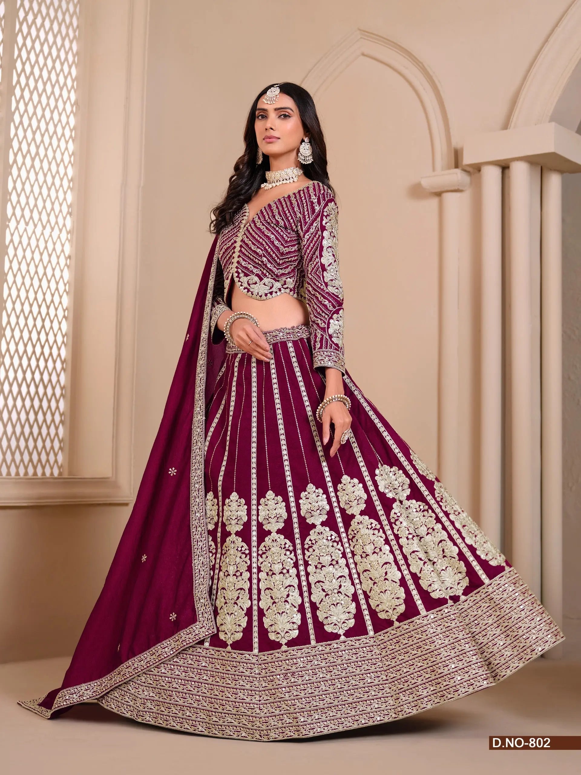 Mehvish Vol 8 Shimmer Art Silk Lehenga Set Tijori Threads