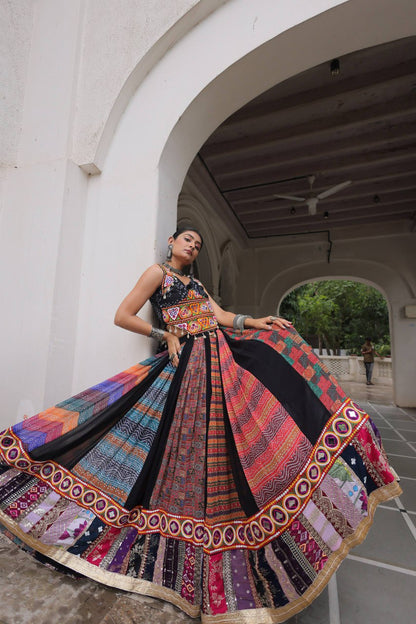 Navratri Lehenga Choli 2025 – Georgette Gamthi Embroidered Set