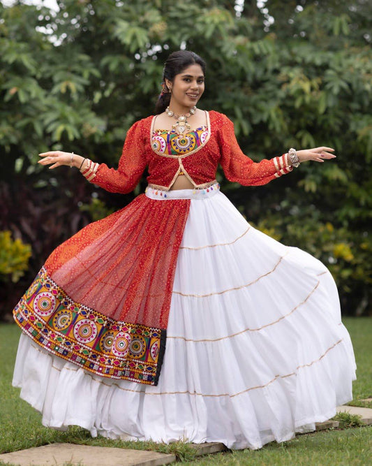 Festive Chaniya Choli with Koti in Bandhani Print – Navratri Collection 2025