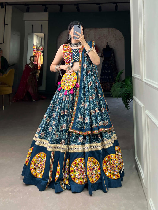 Navratri Rayon Lehenga Choli with Gamthi & Foil Work – 2025