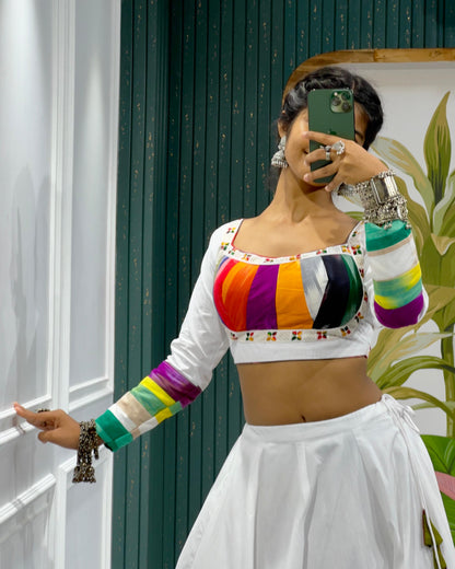 Sleeveless and Full Sleeve Blouse Combo Chaniya Choli – Tijori Threads