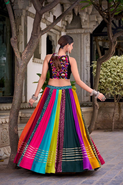 Designer Navratri outfit with 8 meter flair and blouse