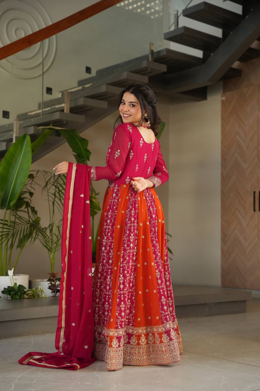Readymade gown with dupatta for weddings and receptions