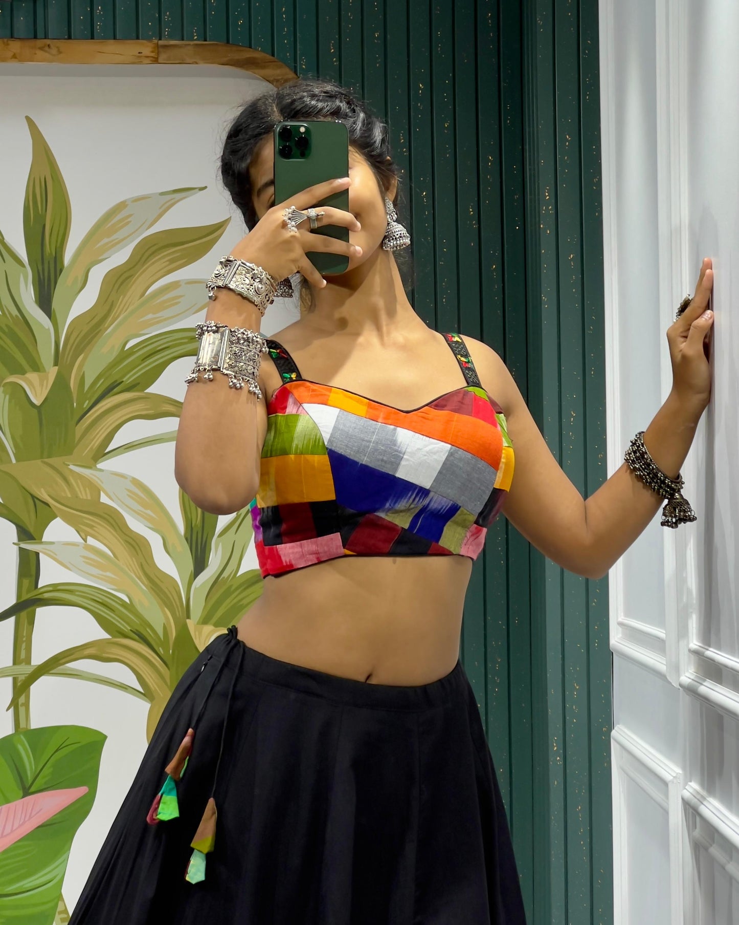 Sleeveless and Full Sleeve Blouse Combo Chaniya Choli – Tijori Threads