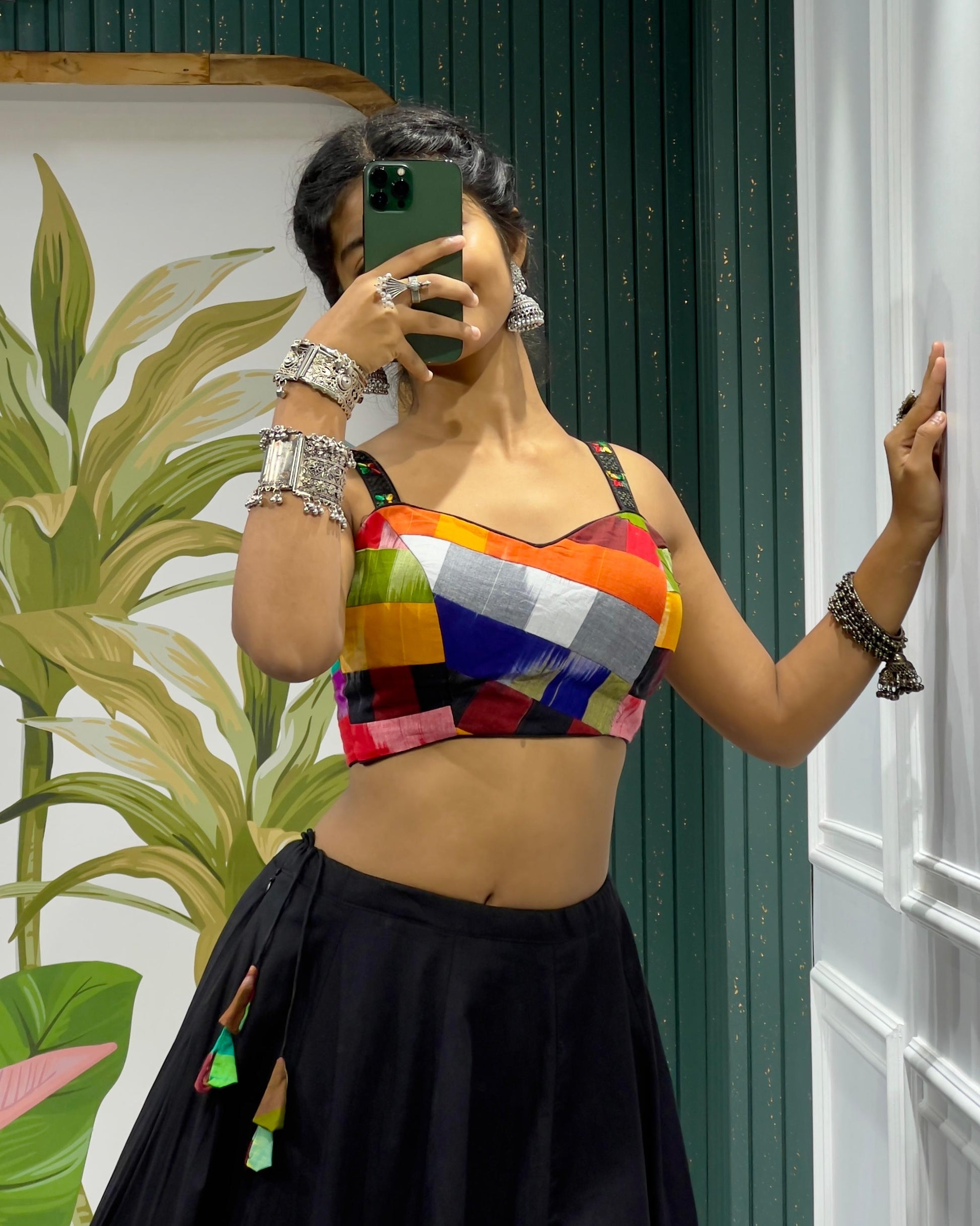 Sleeveless and Full Sleeve Blouse Combo Chaniya Choli – Tijori Threads