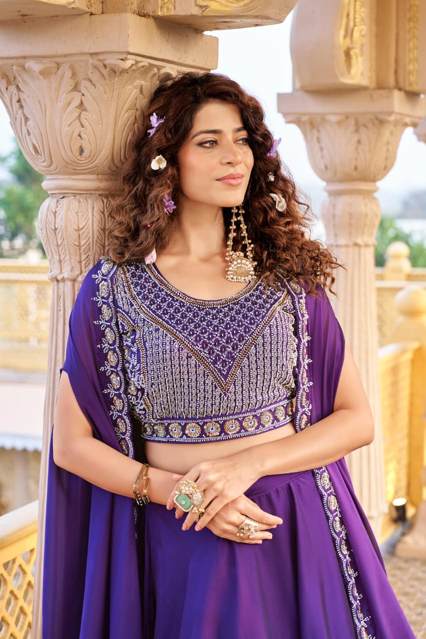 bridal rangoli silk lehenga