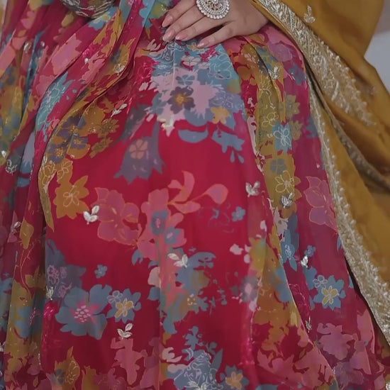  Premium Alia Cut Gown with Embroidery Zari Sequins Work in Russian Silk video.